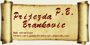 Prijezda Branković vizit kartica